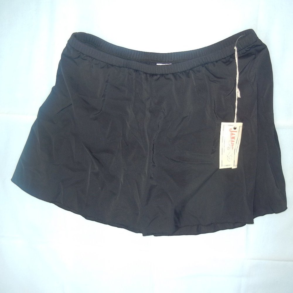 NEW! Black Swim Skirt 18W Full Coverage Cover Up Black Basic Bathing Swimwear  s